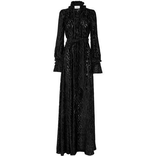 Philipp Plein abito chiffon gipsy con effetto devoré - nero
