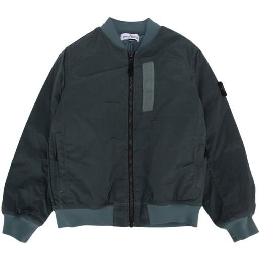 Stone Island Junior bomber con applicazione compass - grigio
