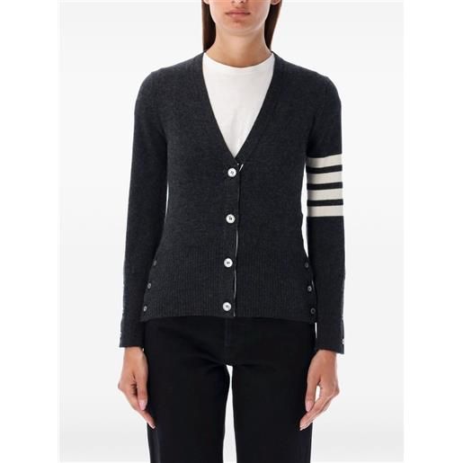 Thom Browne cardigan con scollo a v - grigio