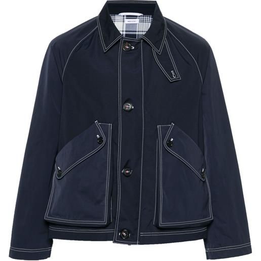 Thom Browne giacca con cuciture a contrasto - blu