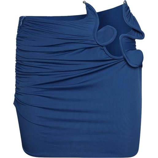 Christopher Esber gonna lunga venus con dettaglio cut-out - blu