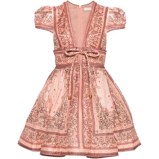 ZIMMERMANN abito corto matchmaker con stampa - rosa
