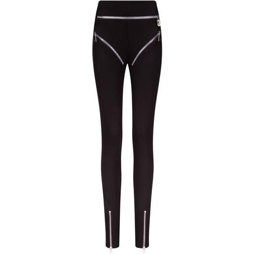 AREA leggings con zip - nero