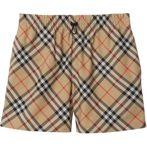 Burberry shorts con motivo vintage check - toni neutri