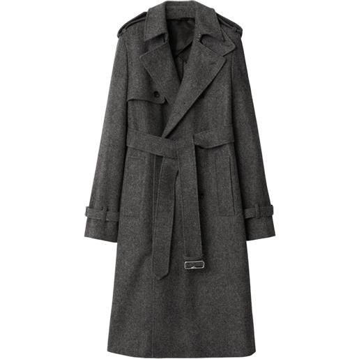 Burberry trench con cintura - grigio
