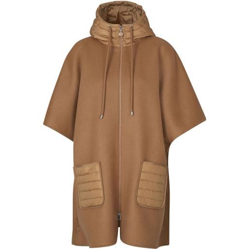 Moncler mantella con cappuccio - marrone