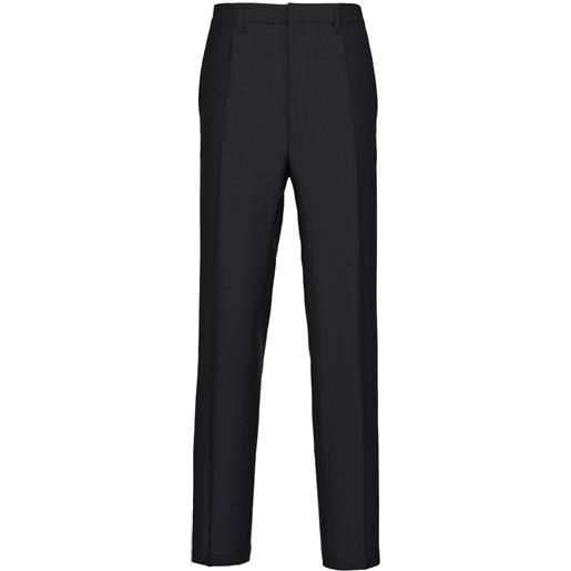 Prada pantaloni con logo - nero