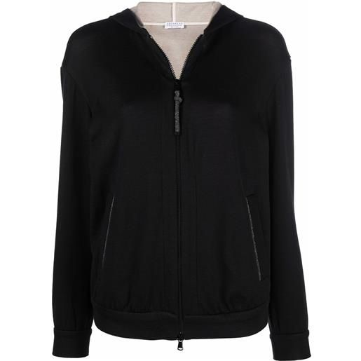 Brunello Cucinelli felpa con zip - nero
