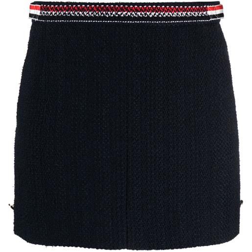 Thom Browne minigonna con dettaglio a 4 righe - blu