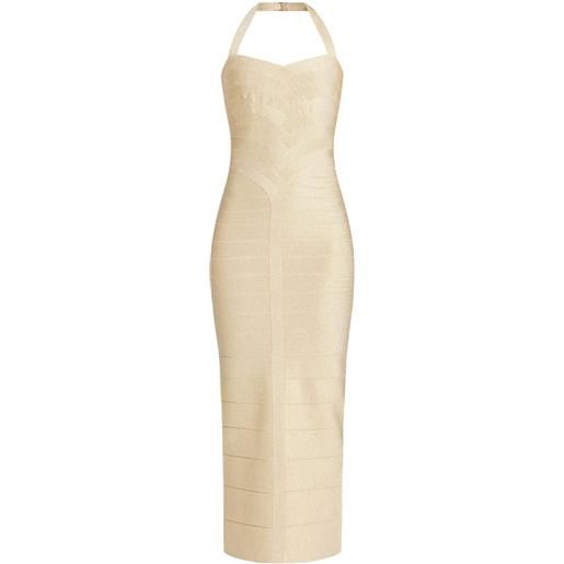 Hervé Léger abito the metallic iris - toni neutri