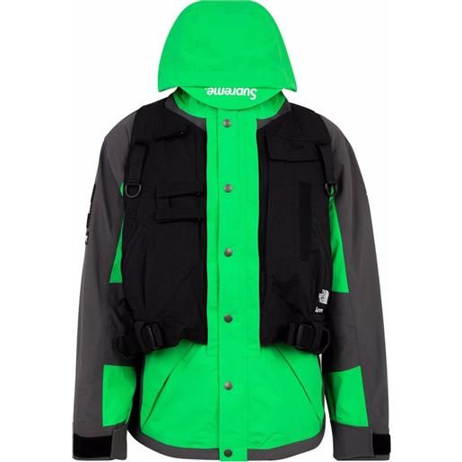 Supreme giacca con zip supreme x the north face - nero