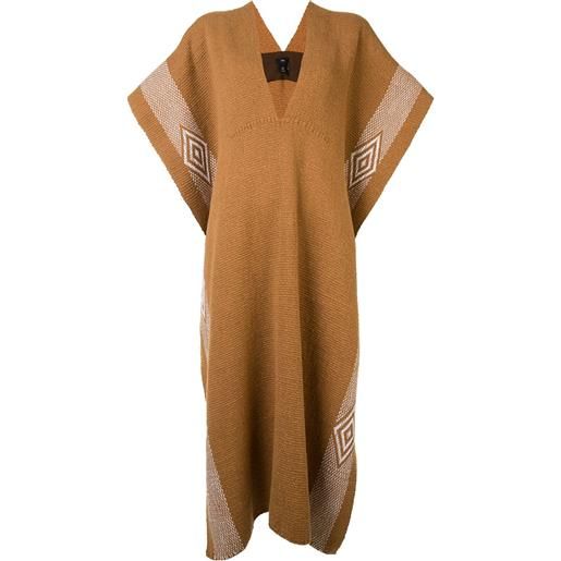 VOZ poncho diamante - marrone