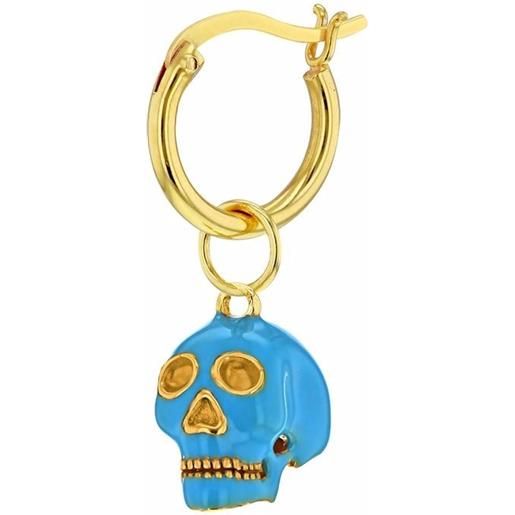 Orecchini Teschio Argento 925 Con Cristallo, Stile Punk Per Donna E Ragazza, Nuovo - Foto 1