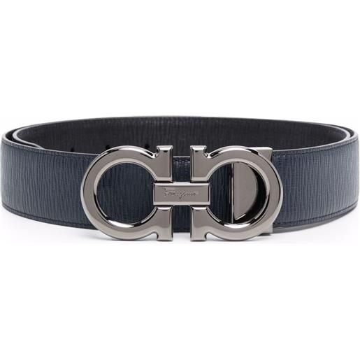 Ferragamo cintura con fibbia gancini - blu