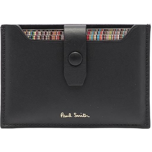 Paul Smith portacarte signature con righe - nero