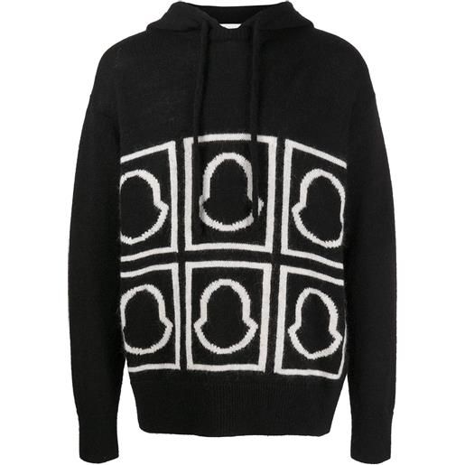 Moncler felpa con cappuccio - nero