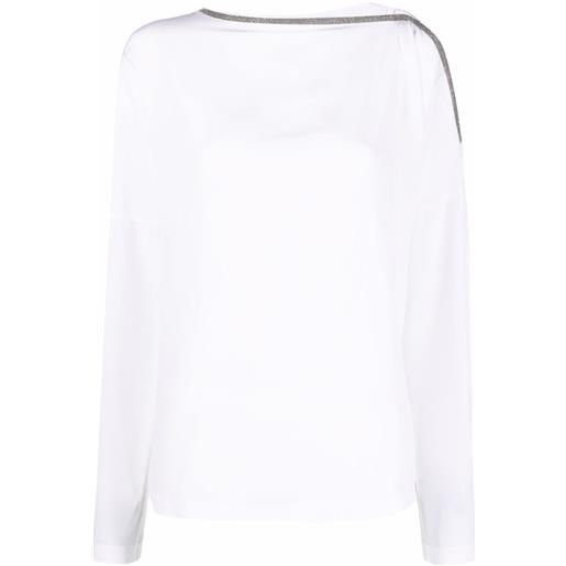 Brunello Cucinelli blusa con spalle scoperte - bianco
