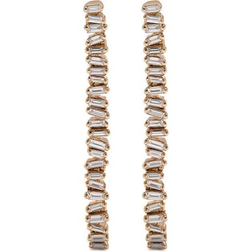 Suzanne Kalan orecchini baby tennis in oro rosa 18kt con diamanti