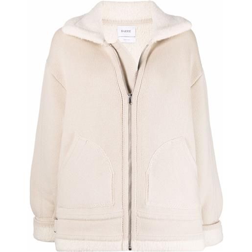 Barrie bomber con motivo intrecciato - toni neutri