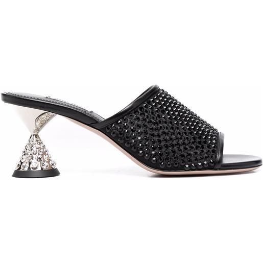 Miu Miu sandali con decorazione - nero