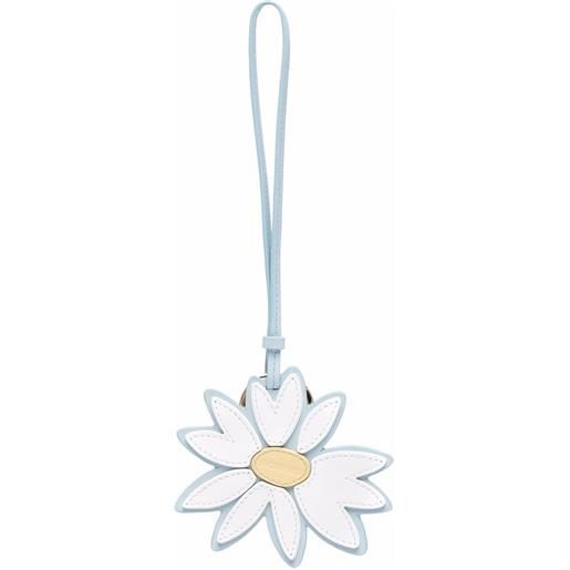 Jacquemus portachiavi con cuoio floreale - blu