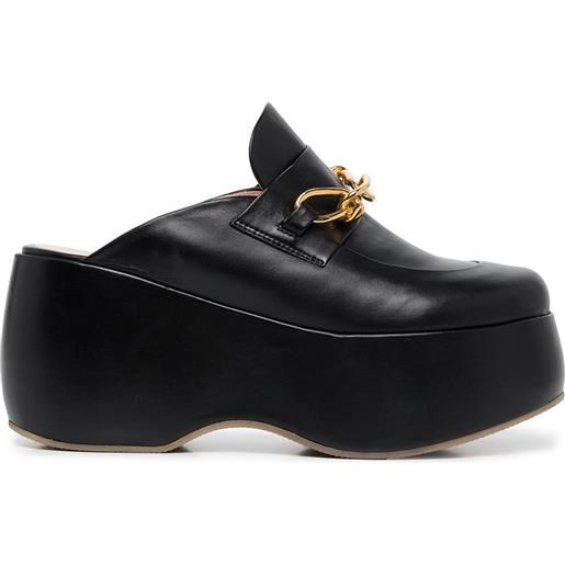 Rosetta Getty mules con zeppa - nero