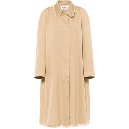 Miu Miu cappotto monopetto - toni neutri