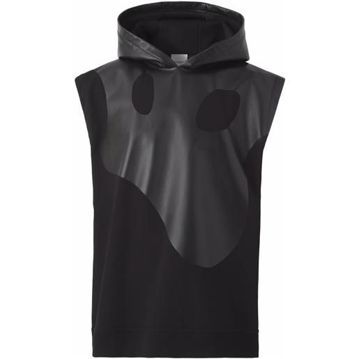 Burberry felpa con logo monster - nero