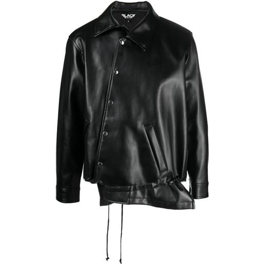 Black Comme Des Garçons giacca con orlo asimmetrico - nero