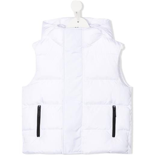 DSQUARED2 KIDS gilet imbottito con cappuccio - bianco
