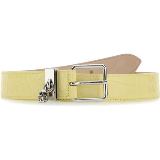 Alexander McQueen cintura con effetto coccodrillo - toni neutri