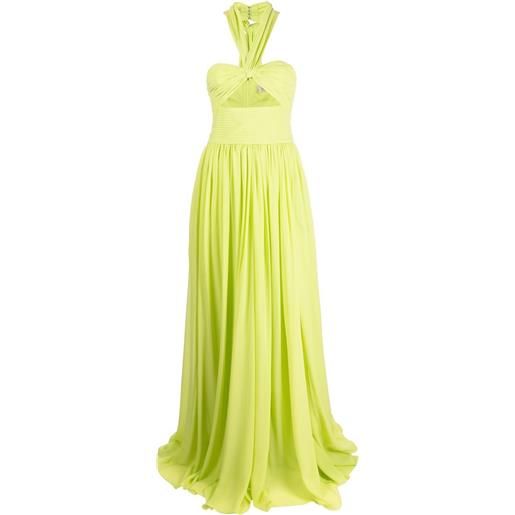 Elie Saab abito da sera con scollo all'americana - verde