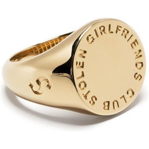 Stolen Girlfriends Club anello text logo sovereign in oro