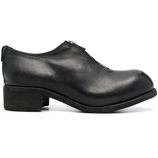 Guidi derby con zip - nero