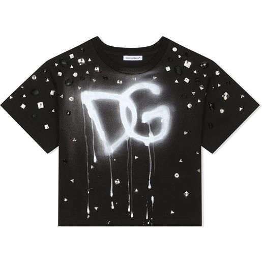 Dolce & Gabbana Kids t-shirt con stampa - nero
