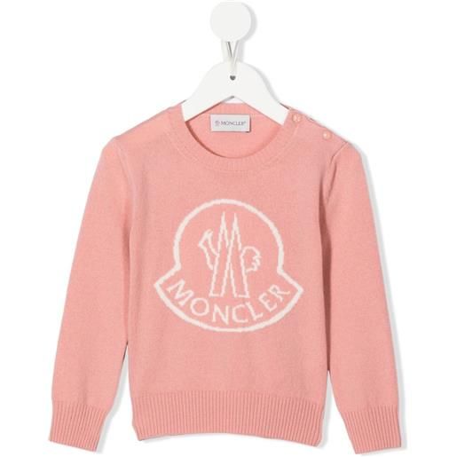 Moncler Enfant felpa con stampa - rosa
