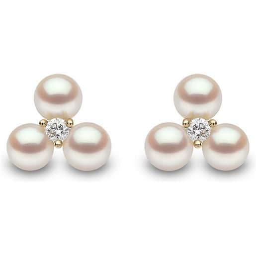 Nenalina Orecchini A Perno Donna Con Perla Nera 8mm, Argento 925 Placcato Oro, Eleganti E Classici