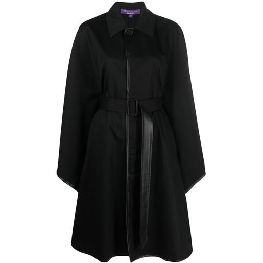 Ralph Lauren Collection cappotto lenore con mantella - nero