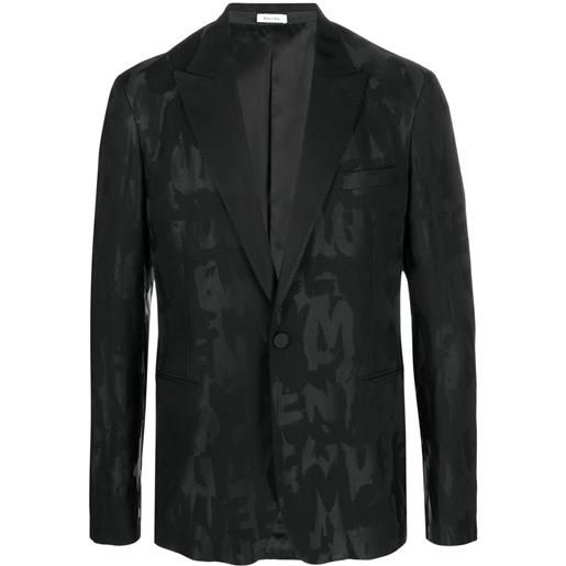 Alexander McQueen blazer con stampa - nero