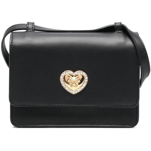 Versace Kids borsa a tracolla heart medusa - nero