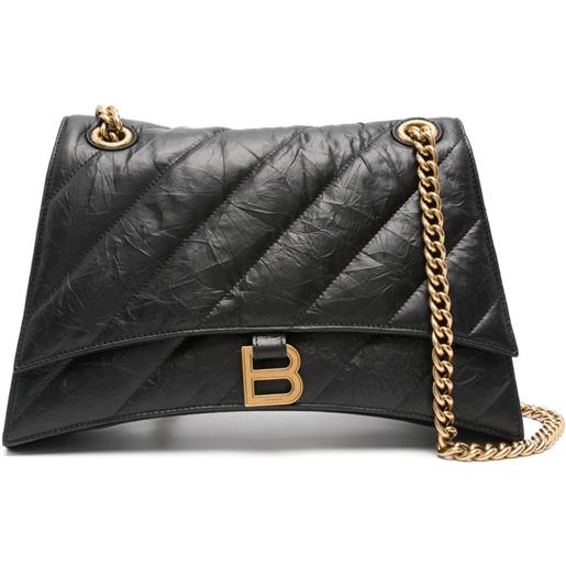 Balenciaga borsa a spalla crush trapuntata - nero