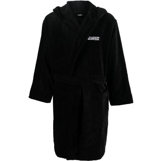 DSQUARED2 accappatoio con cappuccio - nero