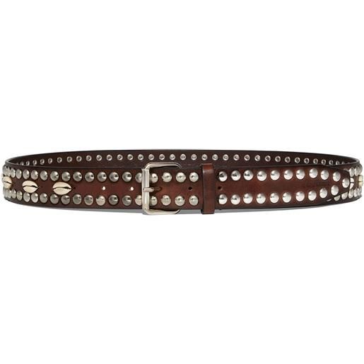 DSQUARED2 bracciale con borchie - marrone