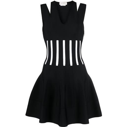 Alexander McQueen abito smanicato con scollo a v - nero