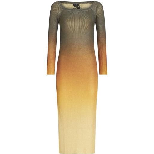 ETRO abito a coste con effetto sfumato - giallo