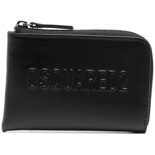 DSQUARED2 portafoglio con logo goffrato - nero
