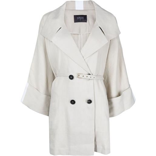 Lorena Antoniazzi trench doppiopetto - marrone