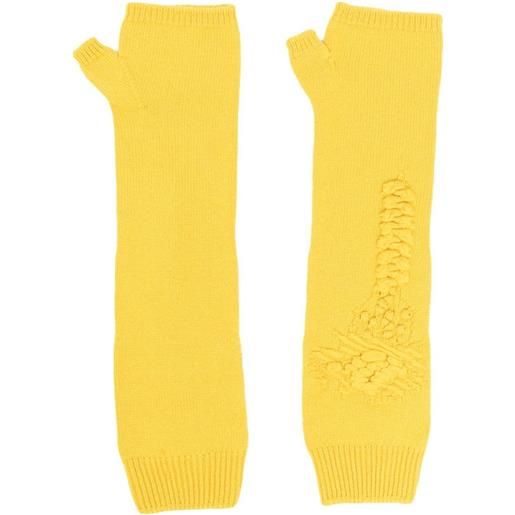 Barrie muffole con mezze dita - giallo