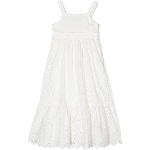 TWINSET Kids abito con ricamo a fiori - bianco