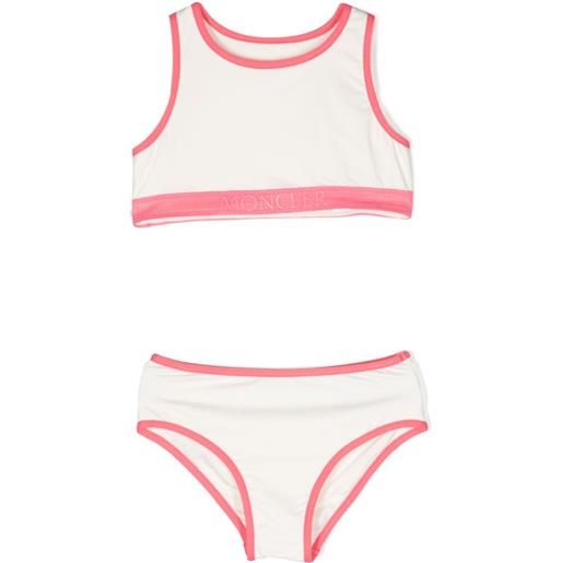 Moncler Enfant bikini con dettagli a contrasto - bianco